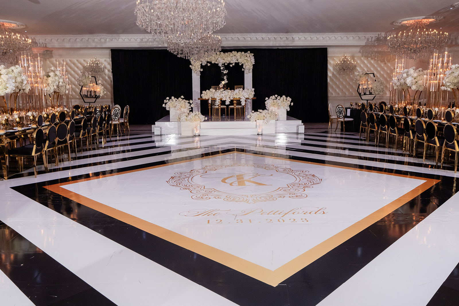 Corporate logo dance floor wrap for branding